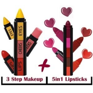 2 in 1 Combo HUDA Beauty Professional Eyes Cheeks Lips (Lipsticks)
