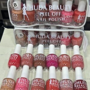 Huda Beauty Peel Off Nail Paint, Pack of 12 - MultiColor