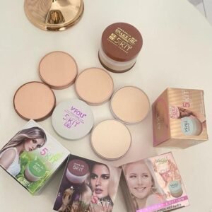 Pack Of 01 - 5 in 1 | Multi-Shade Face Powder Palette with Mirror.
