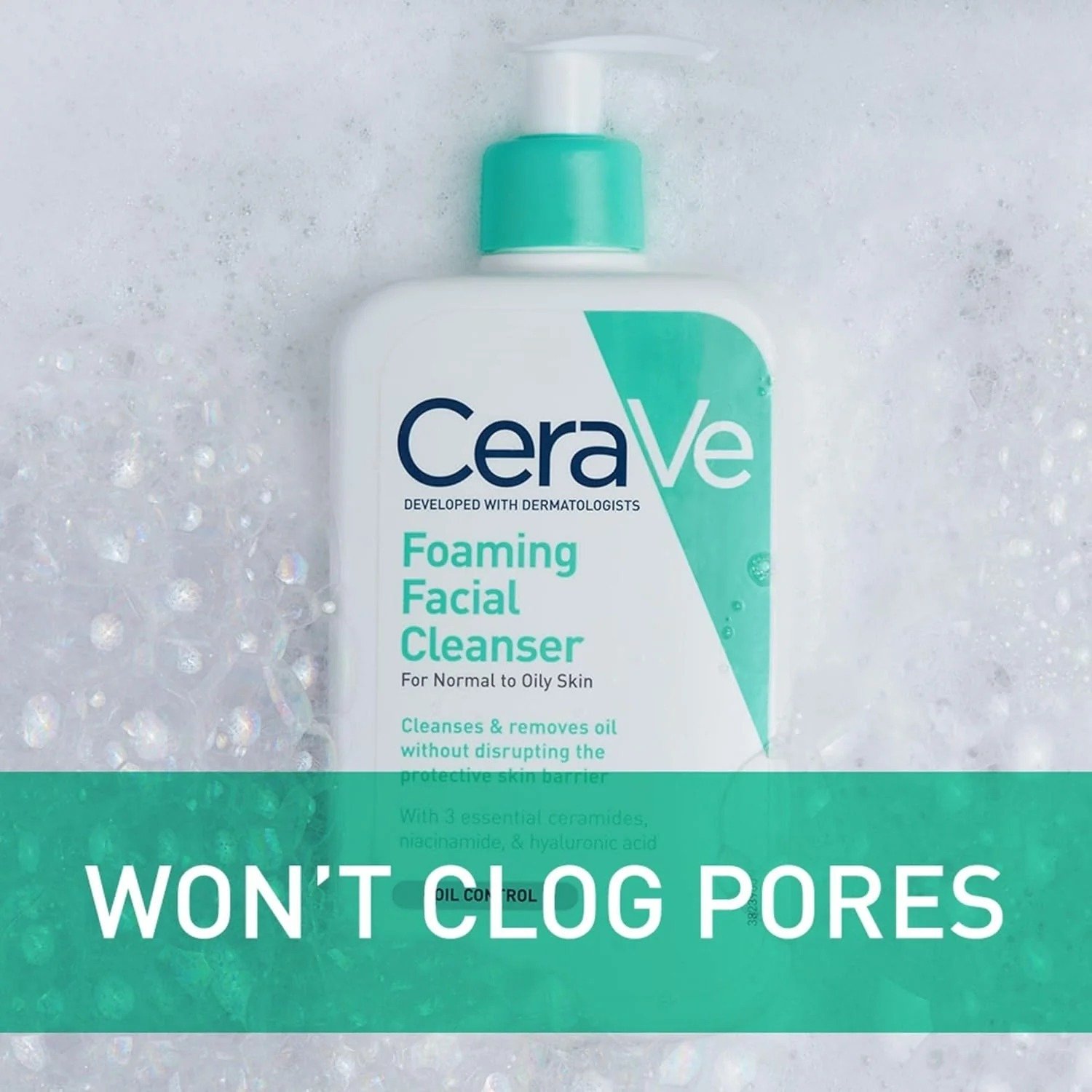 CeraVe Foaming Facial Cleanser for Normal to Oily Skin - Image 3