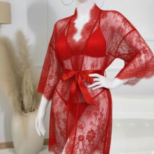 3 Piece Net Gown Set