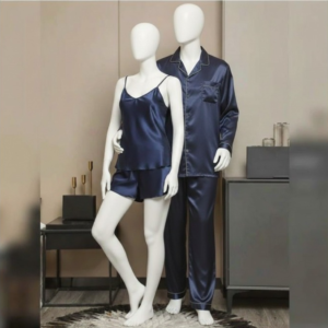 Premium Satin Silk Couple Night Suit Pajama / Short Set