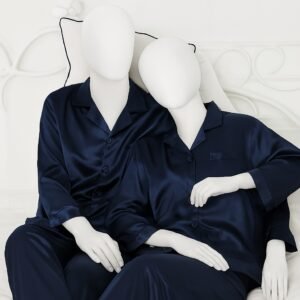 Couple Night Suit Silk Satin Pajama Set