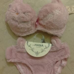 Cute Fur Style Double Padded Woolen Bikini Set