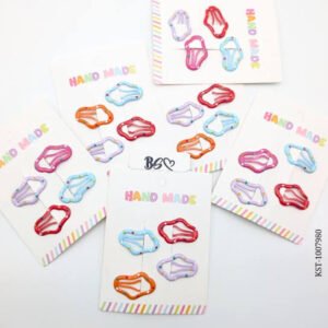 4-Piece Multicolor Hair Clip Card