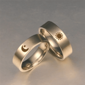 ARJ-144 Moon Couple Rings