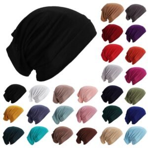 Pack of 12 tube hijab caps plain