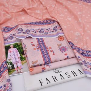 *Farasha 2026 3pcs Collection ✨*
_Digital Printed Lawn 3-Piece Ensemble_
