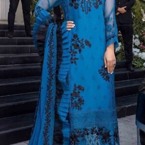 Azure* Full Embroidered Chiffon & Malai dress☆