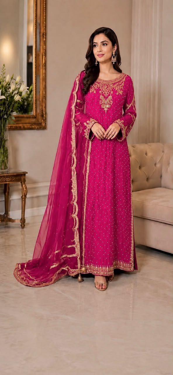 Luxury embroidered women's fancy suit in Pakistan – premium party wear dress | FashionHeaven.pk