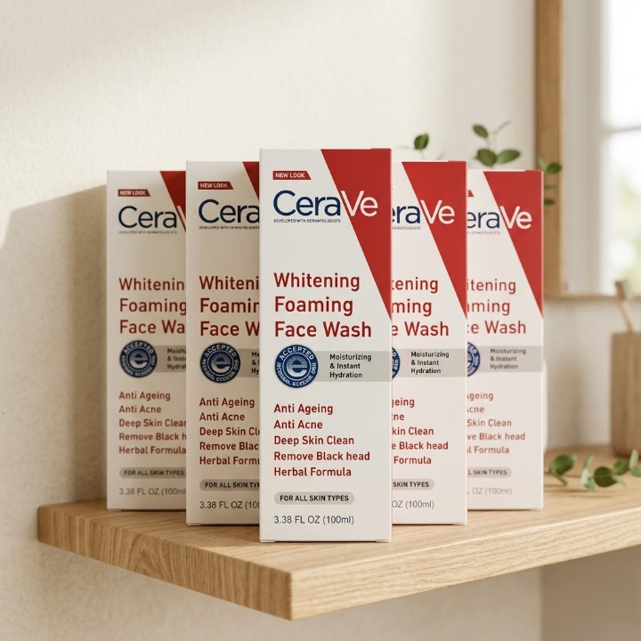 Cerave Whitening Foaming Face Wash 100ml Anti Ageing Anti Acne Deep Skin Clean - Image 2